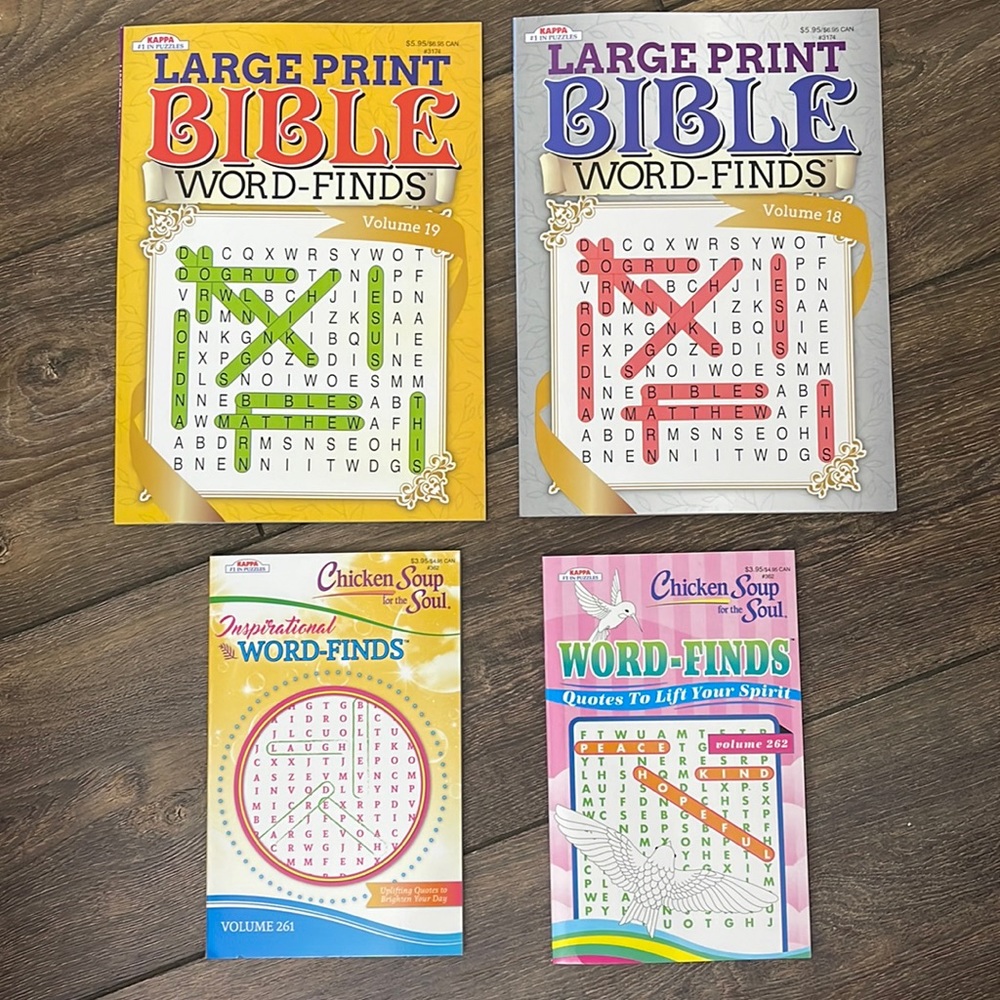 NEW Bible and Chicken Soup for the Soul Word-Finds Bundle